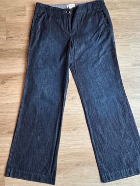 Ann Taylor LOFT Dark Wash Wide Leg Trouser Jeans - Size 8